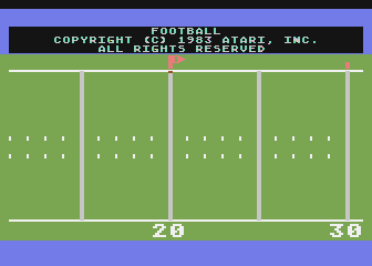 RealSports Football (Atari 8-bit) screenshot: Title screen
