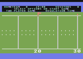 RealSports Football (Atari 8-bit) screenshot: Main menu