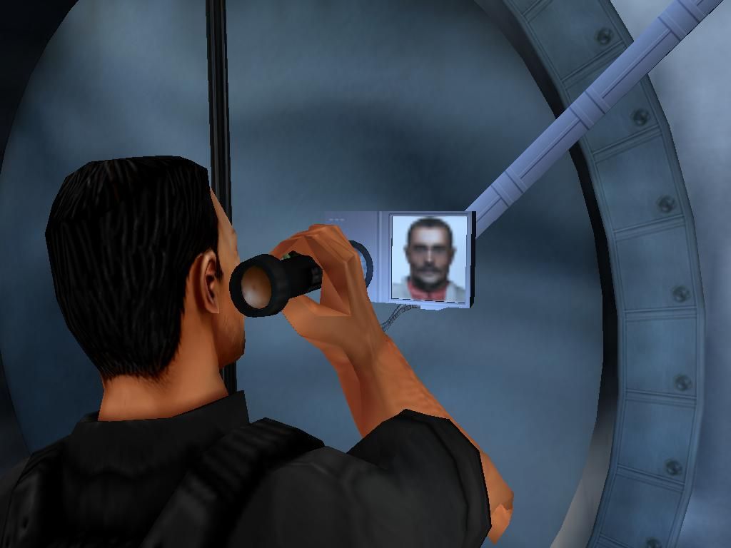 Traitors Gate 2: Cypher (Windows) screenshot: Fooling a retina scanner with a... flashlight??