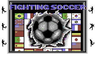 Fighting Soccer (Commodore 64) screenshot: Title screen