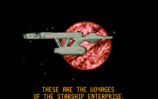 Star Trek: 25th Anniversary (DOS) screenshot: Intro - You never forget these words for as long as you live...