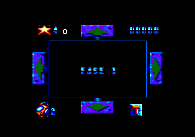 Cosmic Sheriff (Amstrad CPC) screenshot: Phase 1