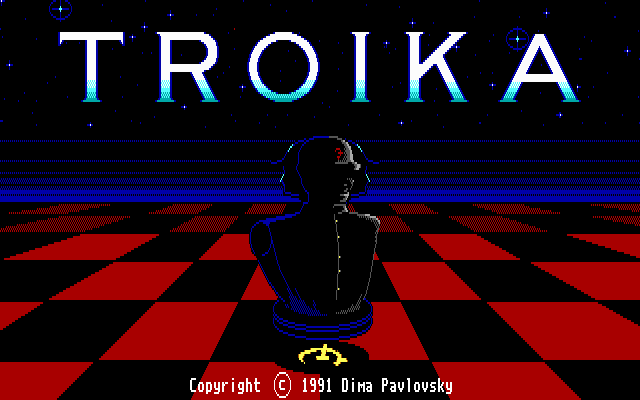 Troika (DOS) screenshot: Title screen