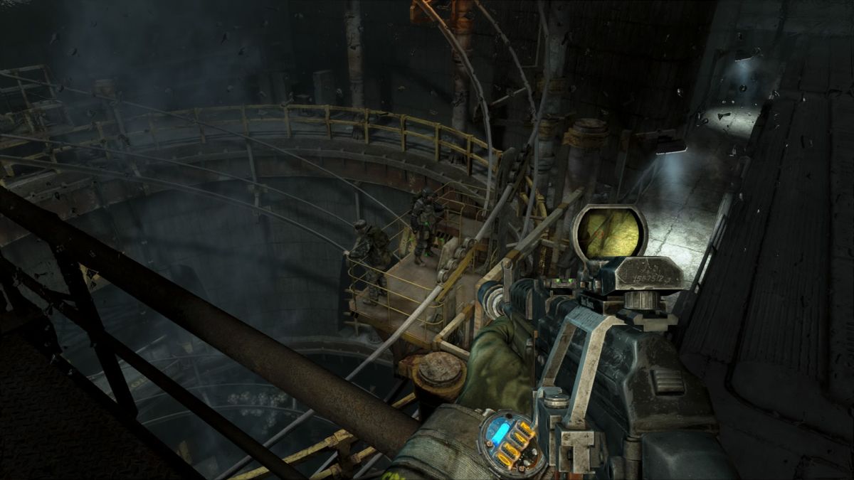 Metro 2033: Redux (PlayStation 4) screenshot: Heading down into the missile silo