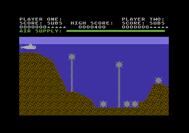 Sea Dragon (Commodore 64) screenshot: Game start