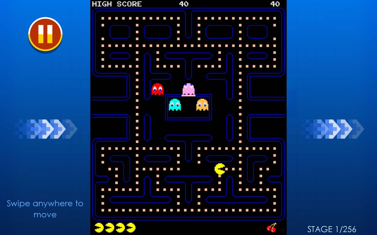 Pac-Man + Tournaments (Android) screenshot: The classic arcade version