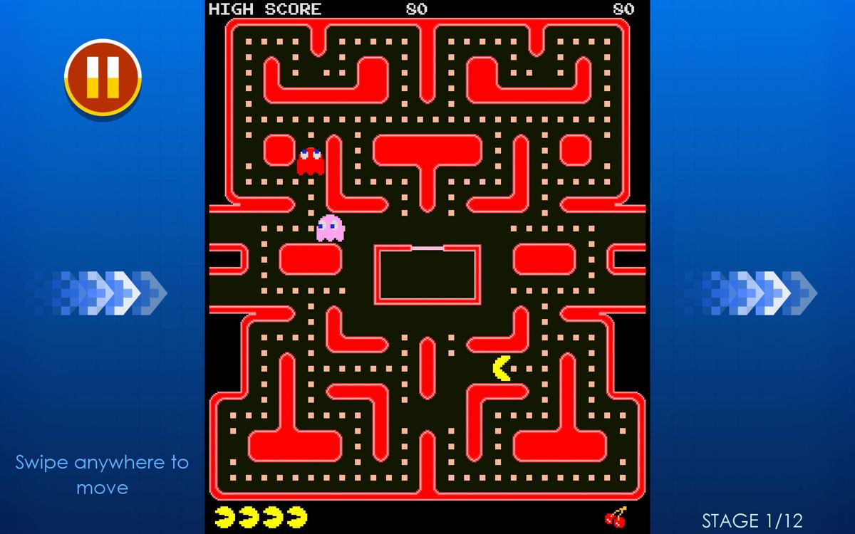 Pac-Man + Tournaments (Android) screenshot: The Rainbow maze