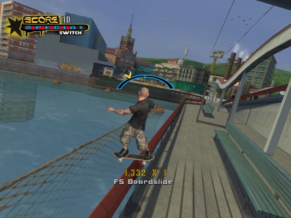 Tony Hawk's Underground 2 (Windows) screenshot: This could end in water