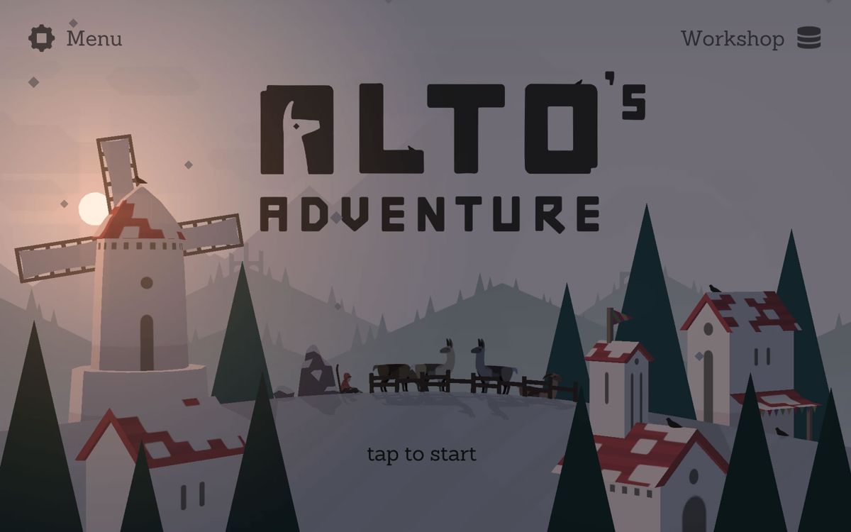 Alto's Adventure (Android) screenshot: Main menu