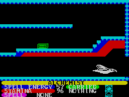 Alchemist (ZX Spectrum) screenshot: Food is scarce.