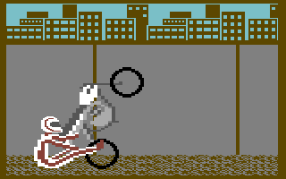 Screenshot of Eddie Kidd Jump Challenge (Commodore 64, 1985) - MobyGames