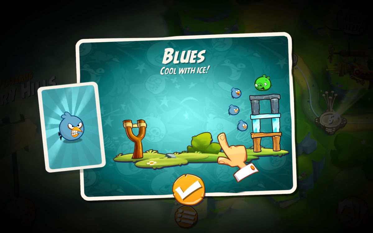 Angry Birds 2 (Android) screenshot: The Blues have been unlocked and are added to your flock.