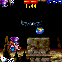 Flynn's Adventures (ExEn) screenshot: Level 5, bats are also not friendly here, you will have to jump on blocks to go ahead (ExEn version)