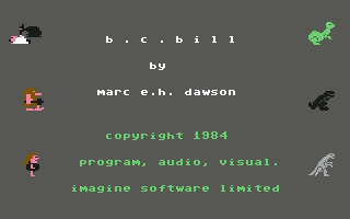 B.C. Bill (Commodore 64) screenshot: Copyright information