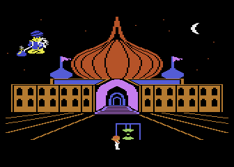 Master of the Lamps (Atari 8-bit) screenshot: Opening cinematic