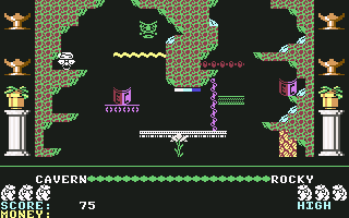 Auf Wiedersehen Monty (Commodore 64) screenshot: Monty has been crushed