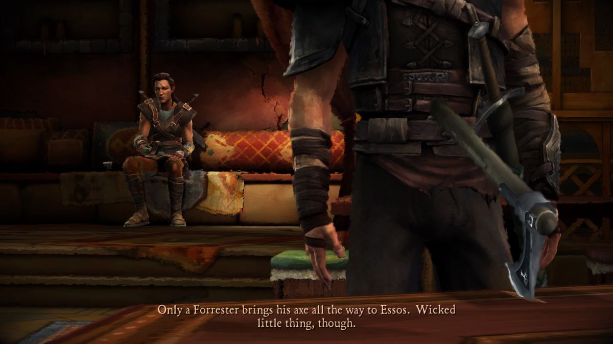 Game of Thrones: Episode Two of Six - The Lost Lords (PlayStation 4) screenshot: We don't get to see whatever happened in here, only the aftermath
