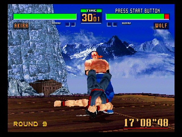 Virtua Fighter 2 (SEGA Saturn) screenshot: Wolf's spin-you-around-and-toss-you move