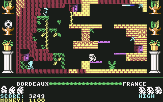 Auf Wiedersehen Monty (Commodore 64) screenshot: ...and it leads to Bordeaux