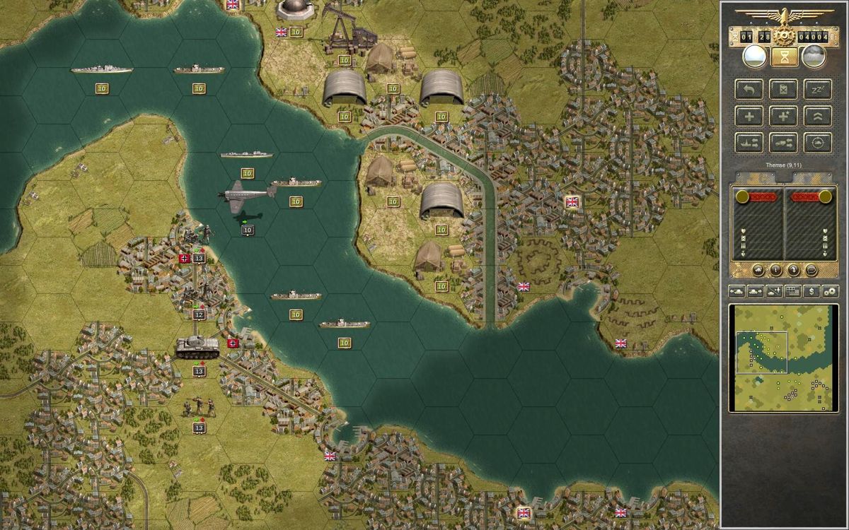 Panzer Corps: Operation Sea Lion (Windows) screenshot: On the river Thames