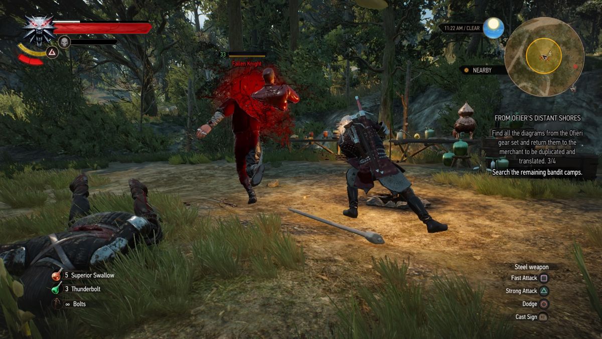 The Witcher 3: Wild Hunt - New Finisher Animations (PlayStation 4) screenshot: New finisher move is as gory as it gets