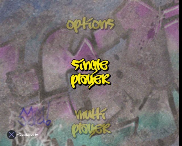 Street Dance (PlayStation 2) screenshot: The game's menu<br>The player must scroll up/down to see all options