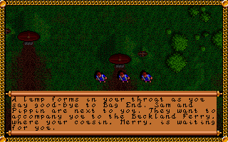 J.R.R. Tolkien's The Lord of the Rings, Vol. I (DOS) screenshot: Game start