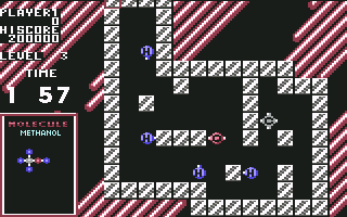 Atomix (Commodore 64) screenshot: Level 3