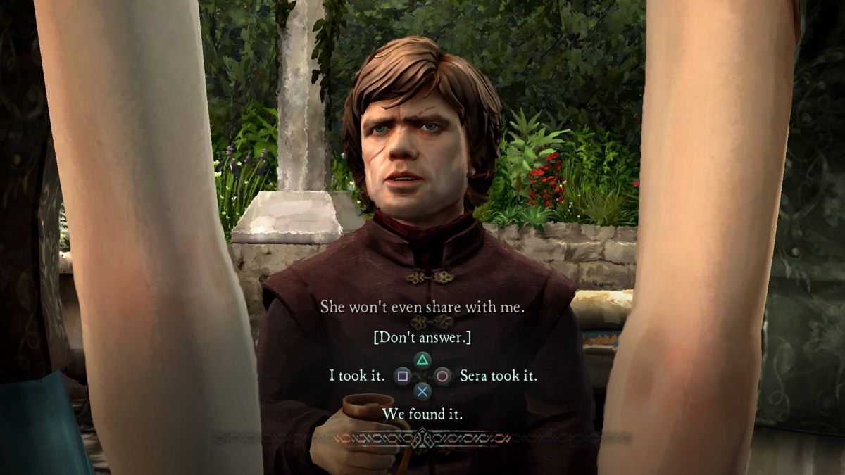 Game of Thrones: Episode Two of Six - The Lost Lords (PlayStation 4) screenshot: Where there's wine, there's Lord Tyrion