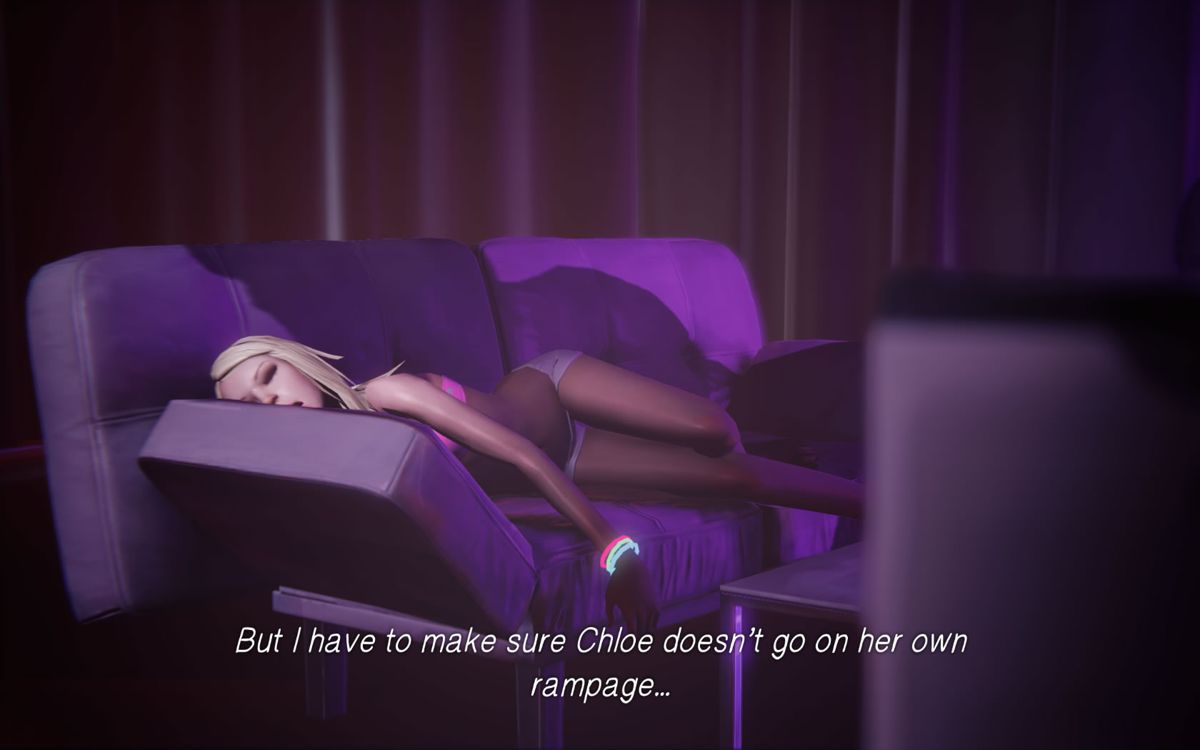 Life Is Strange: Season Pass - Episodes 2-5 (Windows) screenshot: <i>Episode 4</i>: a drunk girl, passed out.