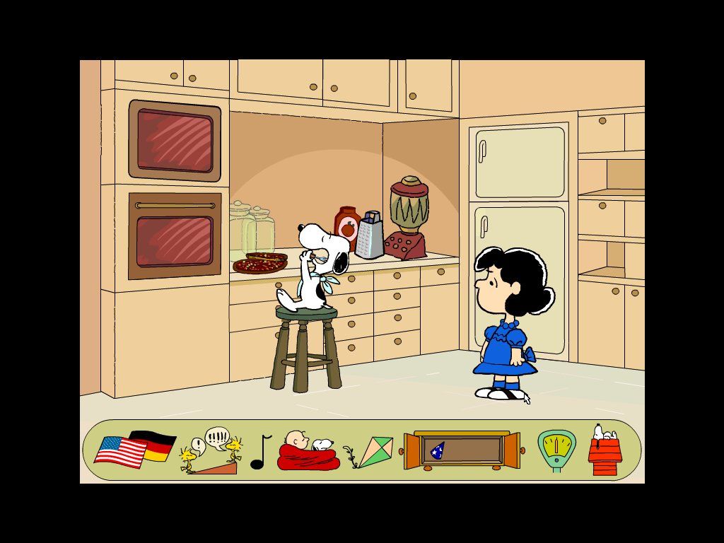 Where's the Blanket Charlie Brown? (Windows) screenshot: Snoopy Baking