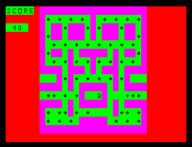 Cassette 50 (Dragon 32/64) screenshot: A colourful starting entry that wouldn't have looked out of place in the arcades