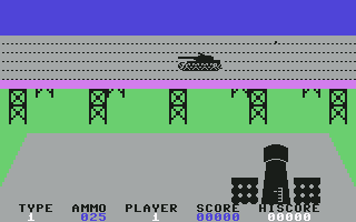 3D Tanx (Commodore 64) screenshot: Missed target