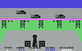 3D Tanx (Commodore 64) screenshot: Tanks immobilized