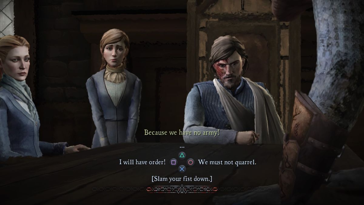 Game of Thrones: Episode Two of Six - The Lost Lords (PlayStation 4) screenshot: The meeting is in session