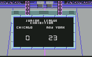 Blades of Steel (Commodore 64) screenshot: Final score