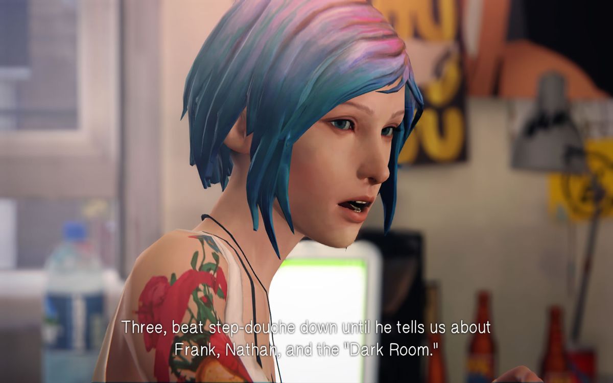 Life Is Strange: Season Pass - Episodes 2-5 (Windows) screenshot: <i>Episode 4</i>: Chloe and Max want to make a breakthrough in their investigation today.