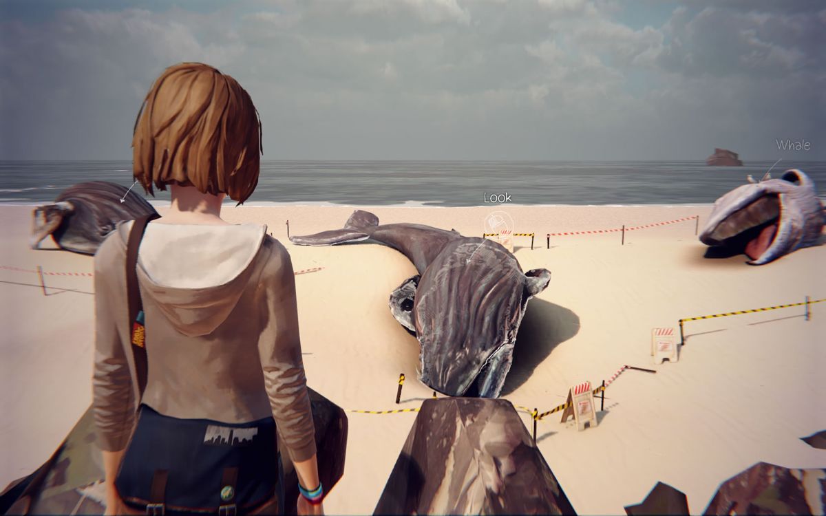 Life Is Strange: Season Pass - Episodes 2-5 (Windows) screenshot: <i>Episode 4</i>: at the beach, watching the dead whales.