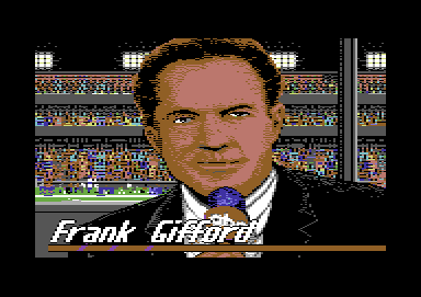 ABC Monday Night Football (Commodore 64) screenshot: Your host for tonight, Frank Gifford