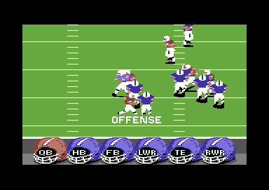 ABC Monday Night Football (Commodore 64) screenshot: Offense