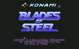 Blades of Steel (Commodore 64) screenshot: Title