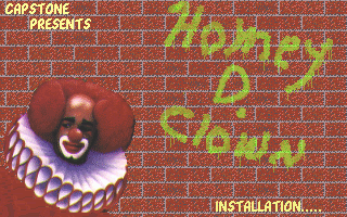 Homey D. Clown (DOS) screenshot: Installation screen