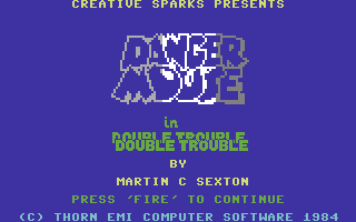 Danger Mouse in Double Trouble (Commodore 64) screenshot: Title screen