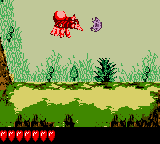 Donkey Kong Land III (Game Boy Color) screenshot: Squitter can shoot webbing at enemies