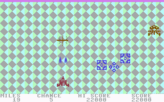 Espial (Commodore 64) screenshot: These square guys are hard.