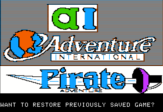 Scott Adams' Graphic Adventure #2: Pirate Adventure (Apple II) screenshot: Splash screen