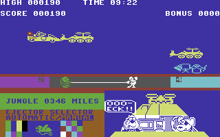 Danger Mouse in Double Trouble (Commodore 64) screenshot: Collision