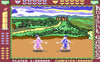 Knight Games (Commodore 64) screenshot: Pikemen