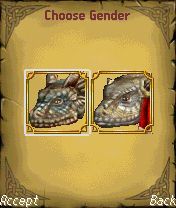 The Elder Scrolls Travels: Shadowkey (N-Gage) screenshot: Male or female? (Argonian)