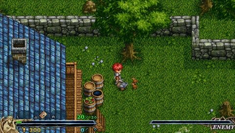 Ys I & II Chronicles (PSP) screenshot: Ys II: Starting the game in Lance Village